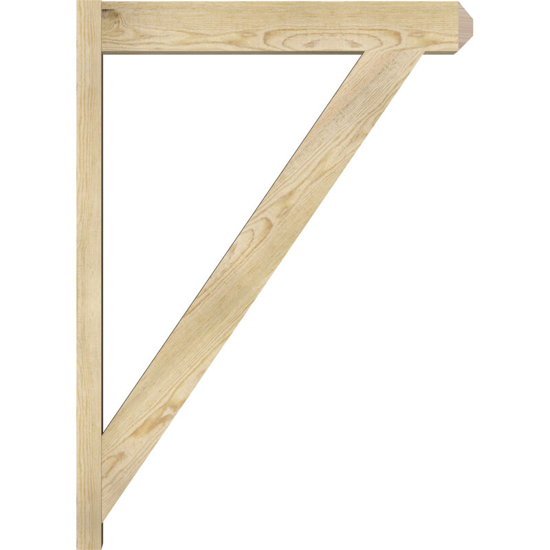 Artisan traditionnel en bois rustique, Sapin Douglas de 8 po (sciage brut), P 34 po x H 38 po