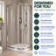 Feora Semi-Frameless Shower Enclosure-36903774