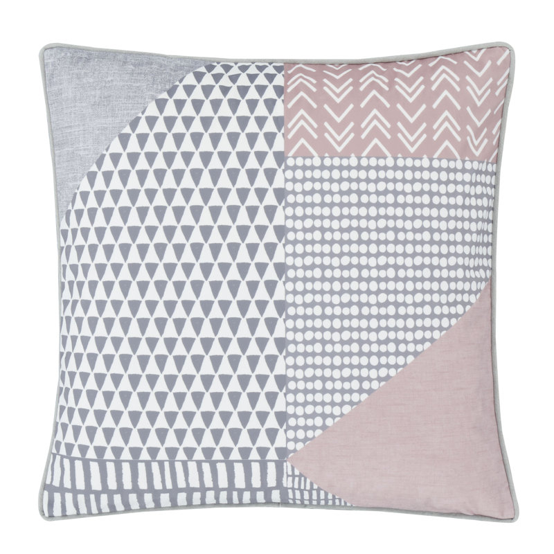 Larsson Geometric Cushion with Filling, Blush