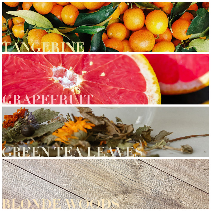 Bougie de créateur parfumée dorée au soleil et au thé blanc