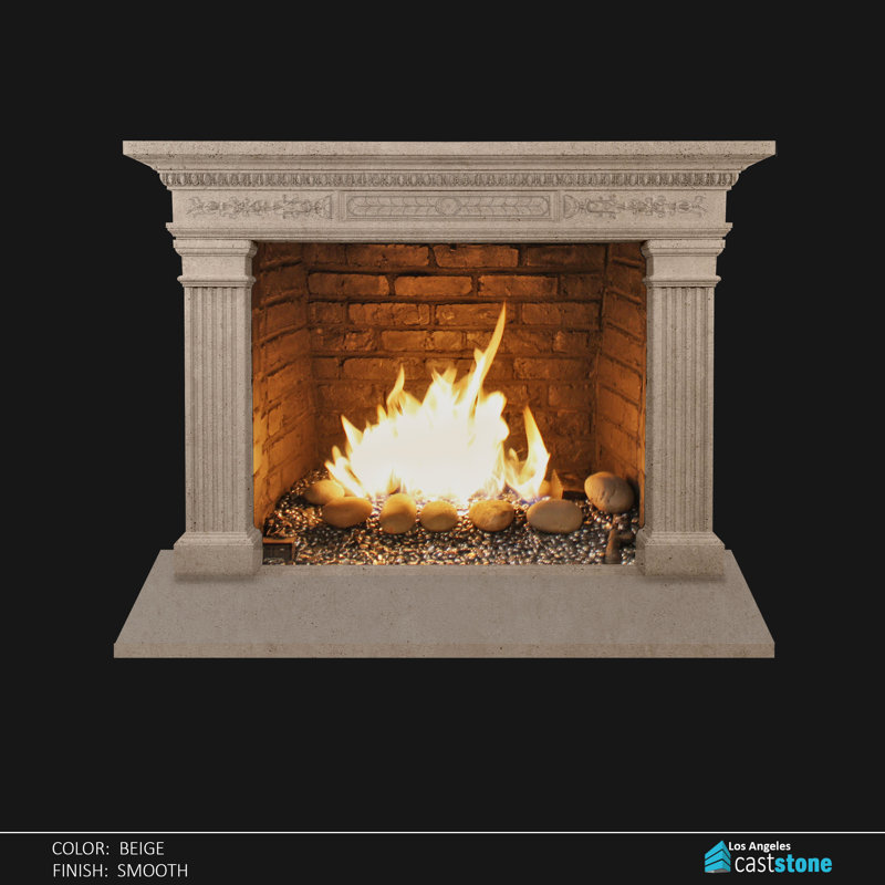 Pinal Fireplace Surround, Smooth Beige
