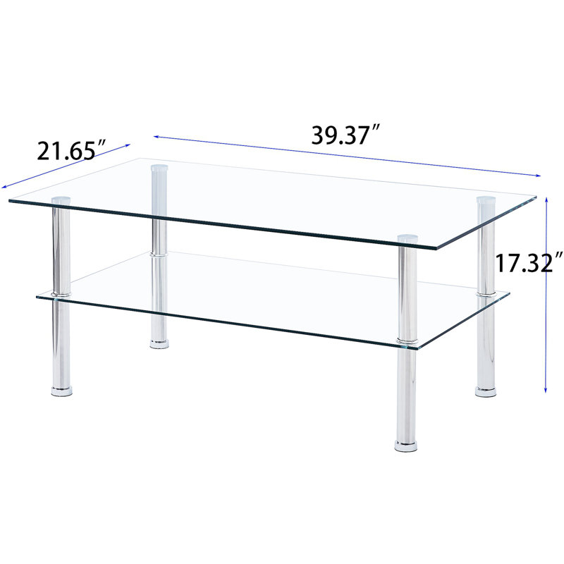 Table basse à 4 pieds avec rangement Ikeam