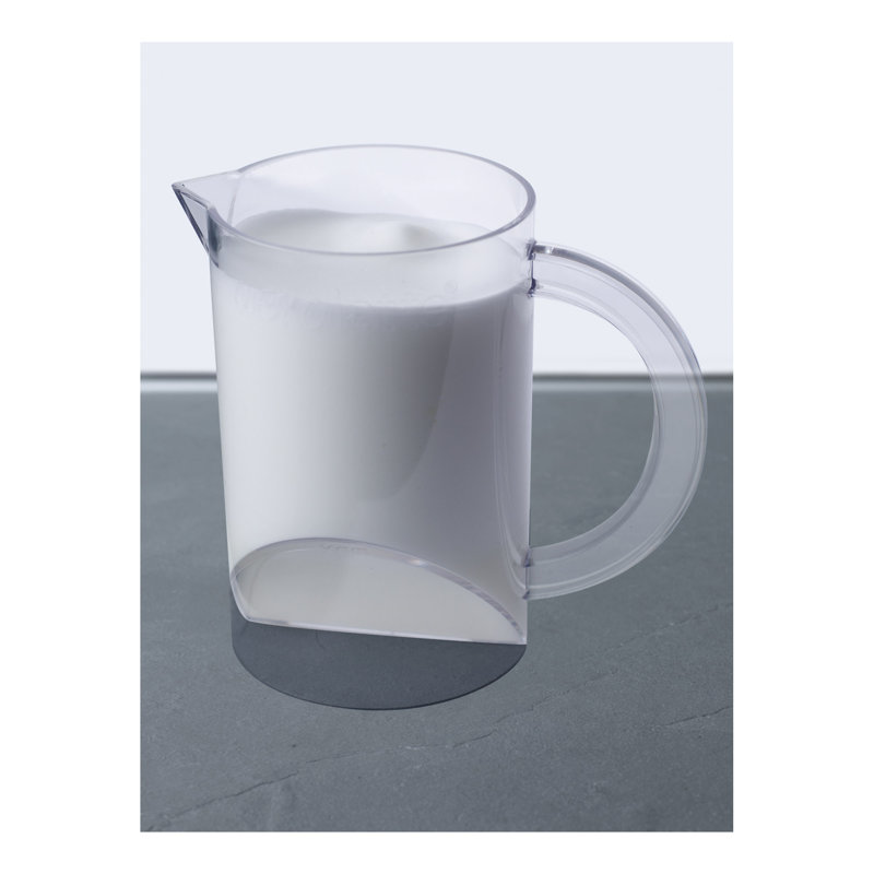 Clear BPA-Free Plastic Microwave Milk Frothing Jug with Handle