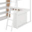 Lit mezzanine double avec tablettes et bureau-648008346