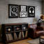 3 pcs Black and White Music Canvas Framed Wall Art, Vinyl Record Painting Poster Print Retro Font Design Rock Music Lover Decorative Images Suitable for Bedroom/Office Wall Decor 16x24 inch-1340656641