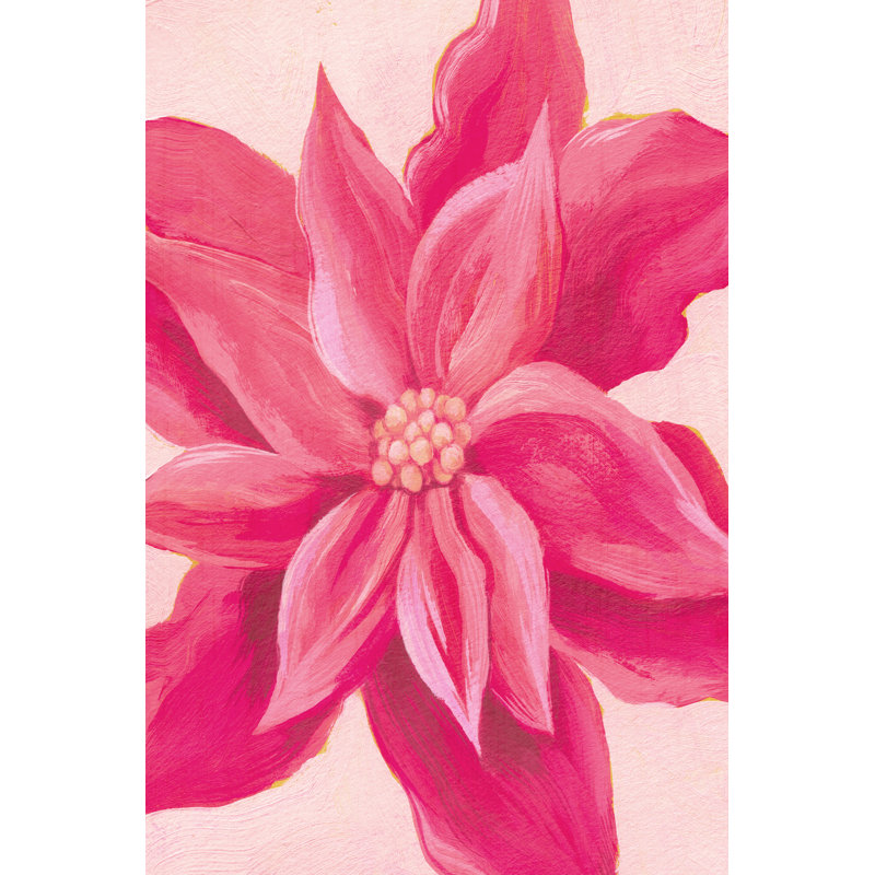 Taslin Hot Pink Poinsettias I by Grace Popp - Wrapped Canvas Print, 46 cm H x 30 cm W