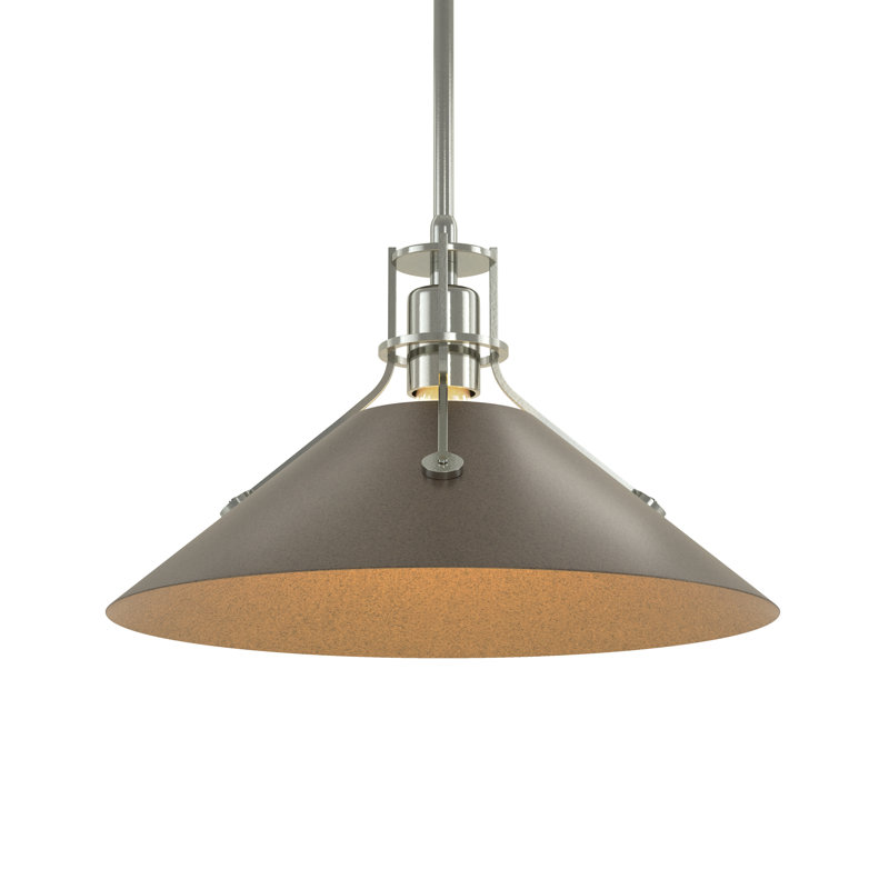 Henry 1 - Light Single Cone Pendant, 56.3'' H X 14.4'' W X 14.4'' D, Modern Brass, Bronze