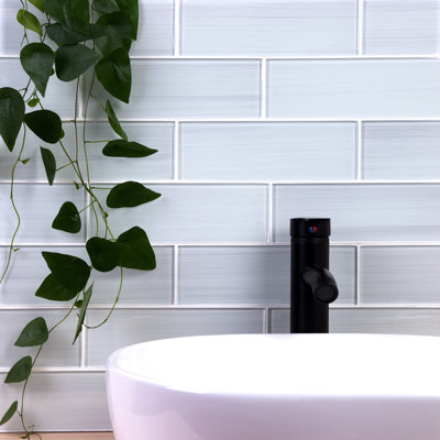 Premium Hand Painted 3" x 9" Straight Edge Glass Subway Tile