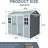 Gray Resin Shed 8X6 Ft - Waterproof With Floor, 2 Windows & Lockable Door For Patio, Backyard, Garden Garden, Backyard Windows,-122098319
