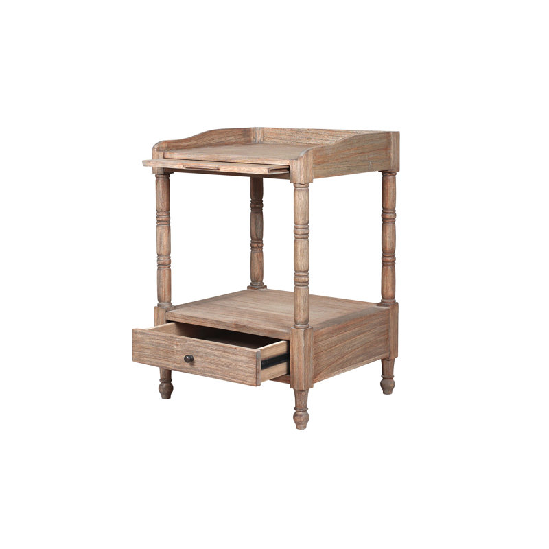 Artisans 45cm W Solid Wood Bedside Table