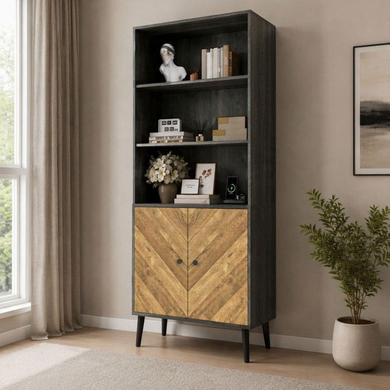 Solid Wood 79 cm W Display Cabinet