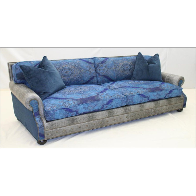Leather Sofa, Bosley Brown, Old Silver, French Dark Cherry