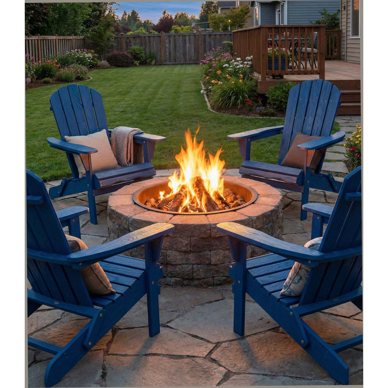 Wood Lounge Patio Chair For Garden Outdoor Wooden Folding Embossed Adirondack Chair Solid Cedar Wood Lounge Patio Chair With Wood Grain