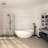 Loop 63" Solid Surface Stone Freestanding Soaking Bathtub-88310693