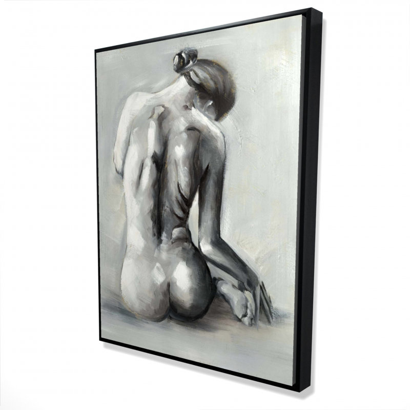 Femme nue par derrière, reproduction sur toile