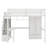 Full Loft Bed With Desk,Wardrobe And Drawers,Solid Wood Loft Bed With Stairs And Storage Shelves-447512684