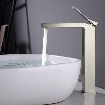 11.7" Solid Brass Single Handle Vessel Sink Bathroom Faucet with Drain Assembly