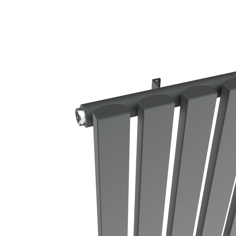 Genris Vertical D-Shape Radiator, Anthracite, 160cm H x 20cm W, 1