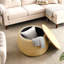 Repose-pieds rond avec rangement - Table de bout et repose-pieds 2 en 1