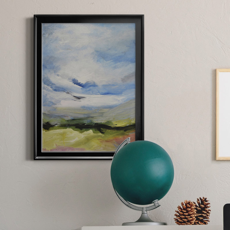 Autour des nuages IV - reproduction d'art sur toile, Toile avec cadre noir, H 24,5 po x l 18,5 po x P 1,5 po