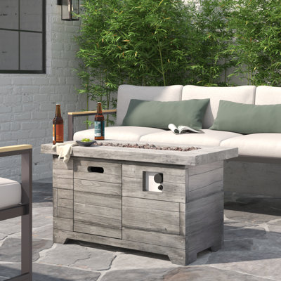 Geramy Rectangle Propane Fire Pit Table