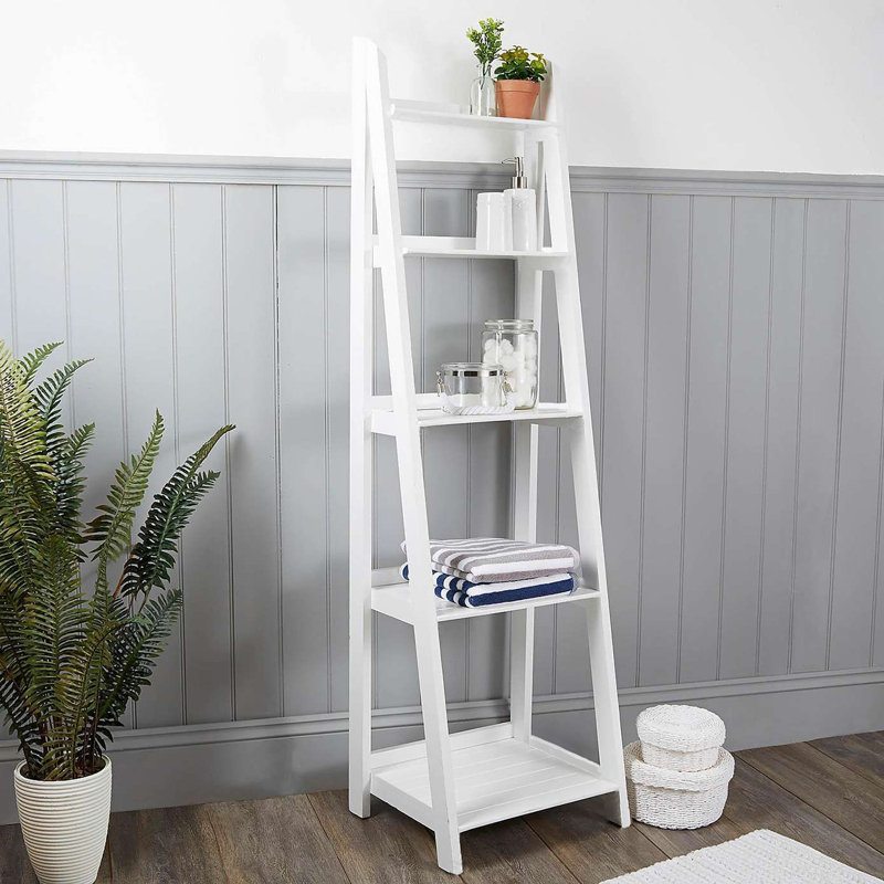 Milene 180cm H x 60cm W Ladder Bookcase