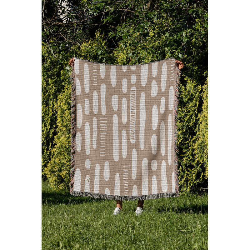 Jeté en coton Deka, 50 x 70, Beige