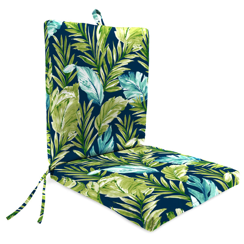 Coussin de chaise d'extérieur 21 "x 44" avec attaches et boucle, Seneca Caraïbes