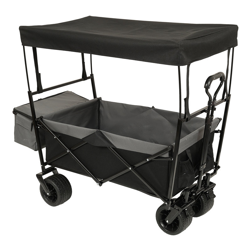 Chariot pliable avec auvent 480Lbs, Noir