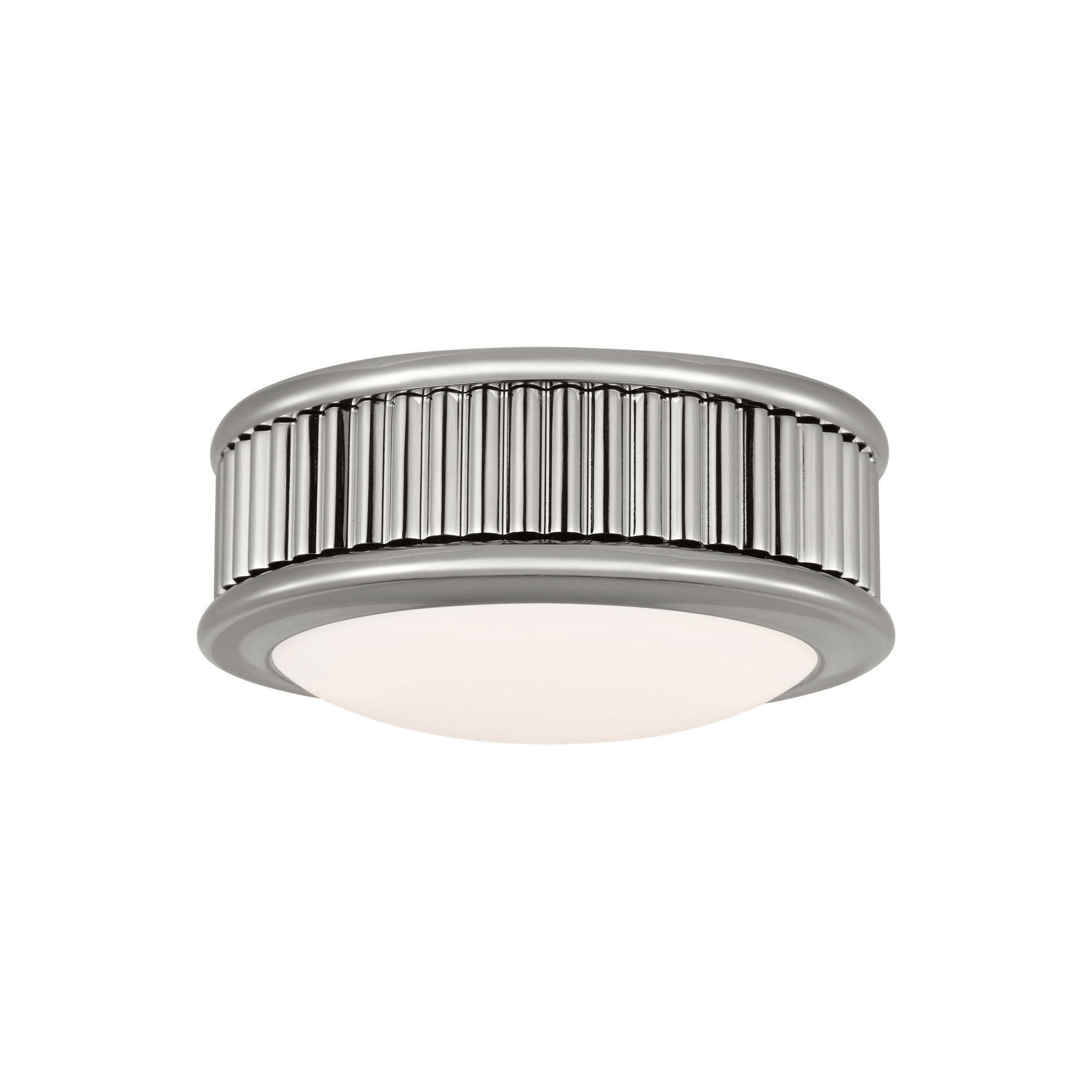 Rigsby Flush Mount, Polished Nickel, 2" H x 5" W x 5" D