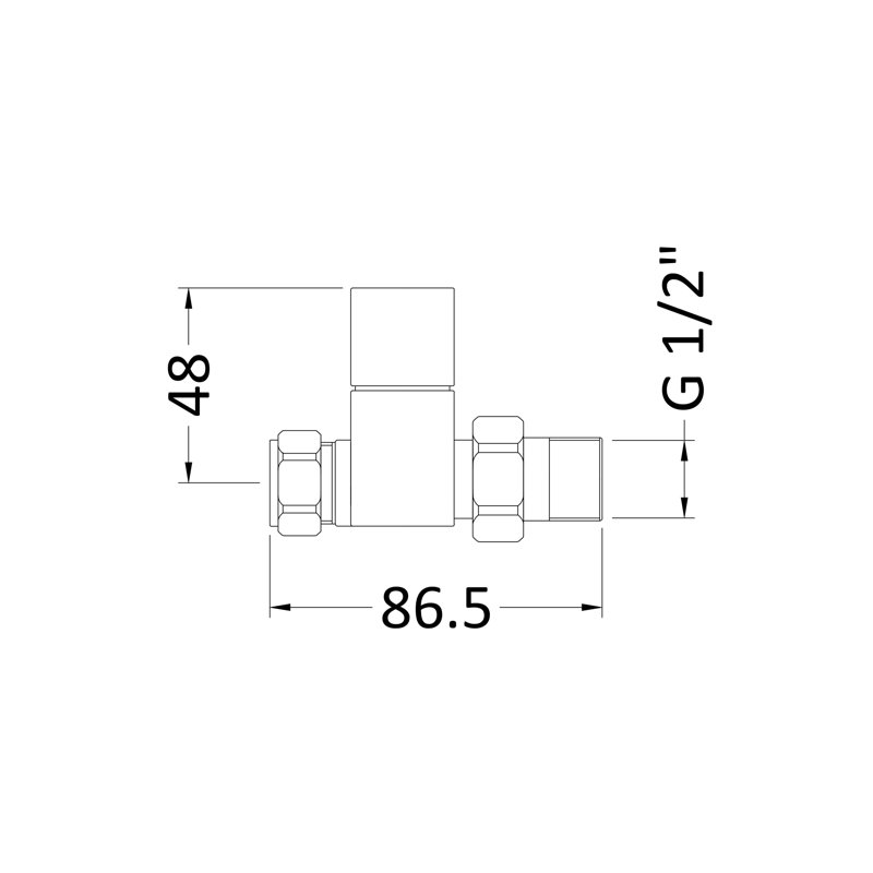 Straight Square Vertical Radiator Valve