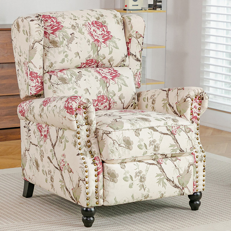 87.5cm Wide Glider Wing Chair Recliner