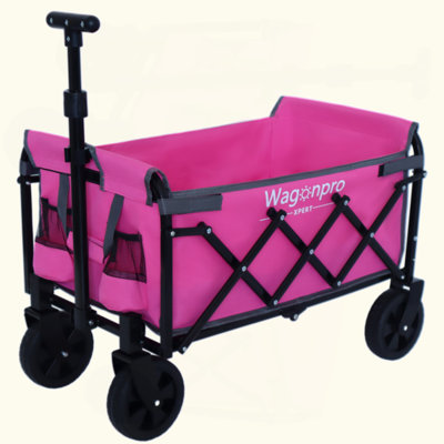 Expandable Dual-Layer Utility Wagon With 100% Extra Space - Grocery Cart For Camping, Shopping, Sports, Gardening, Fishing
