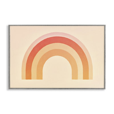  Boho Rainbow with Gradient White Framed Giclee Art by Andrea Haase