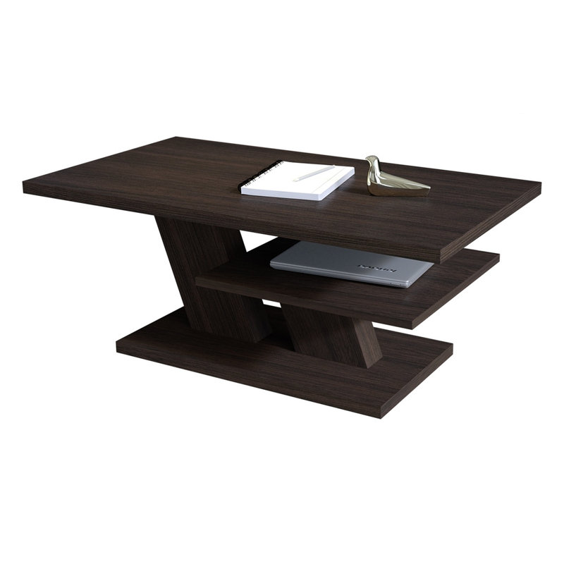 Cliff Pedestal Coffee Table, Walnut