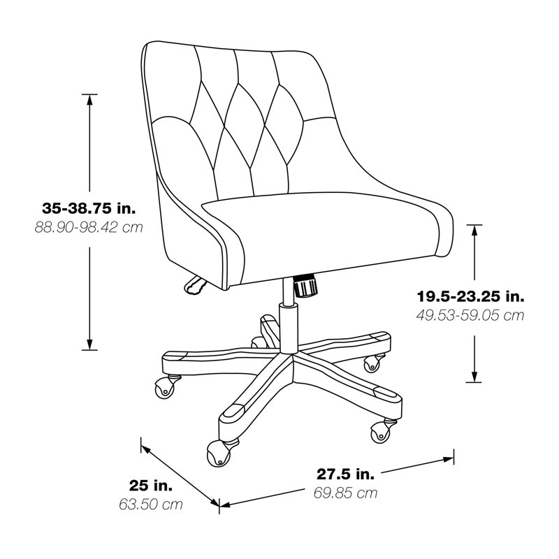 Tindal High Back White Boucle Fabric Swivel Office Chair