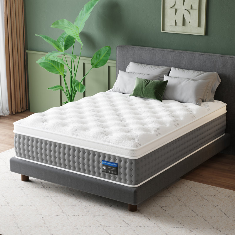 14" Medium Firm Hybrid Mattress,Cooling Gel Memory Foam & Pocket Springs for Spine Support & Motion Isolation, Full
