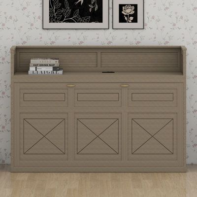 Space-Saving Murphy Wall Bed with Integrated Desk, LED Lighting and USB Charging Station