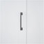 Grand lit escamotable mural avec placard, blanc