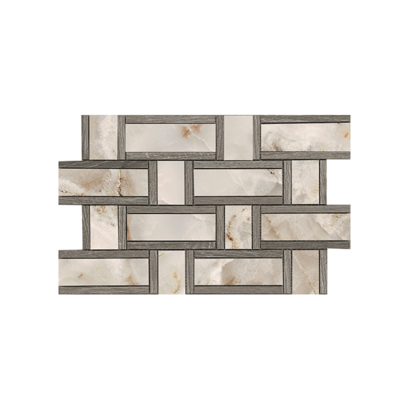Noisette mosaïque rectangulaire, Gris