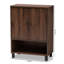 Armoire de rangement pour chaussures 8 paires avec finition brune Marialy, H 32,1 po x l 23,6 po x P 11,8 po-1080589112