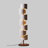 White + Nut-brown Iron Free form Floor Lamps