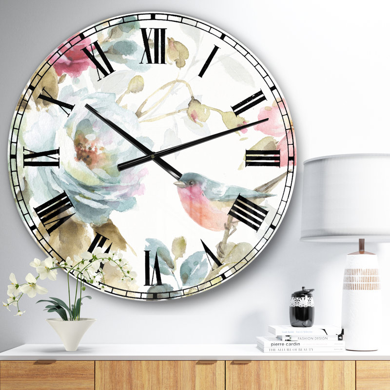Beautiful Bird Romance I - Horloge murale traditionnelle, Petit