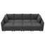 Canapé-lit modulaire en forme de U avec rangement Tremee - gris clair-581592090