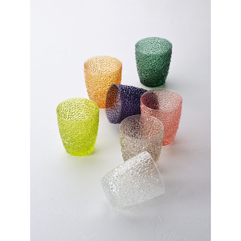 Special Set 6 Tumbler Assorted Glass Colors Cl.27