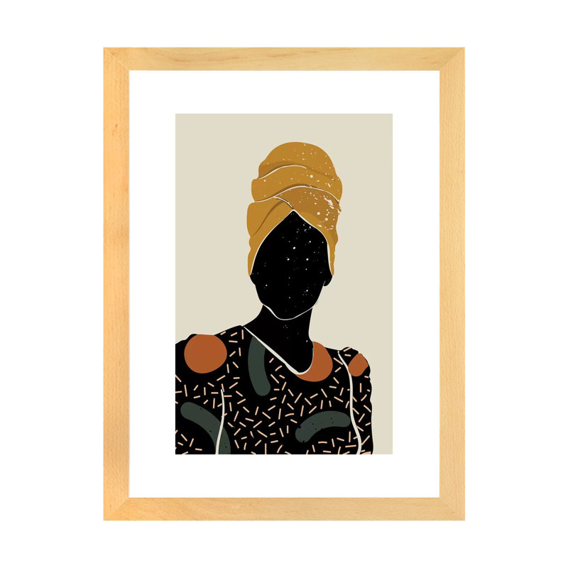 Black Hair X - impression d'art graphique, Blanc, Toile avec cadre en bois beige, H 24 po x l 16 po x P 1 po