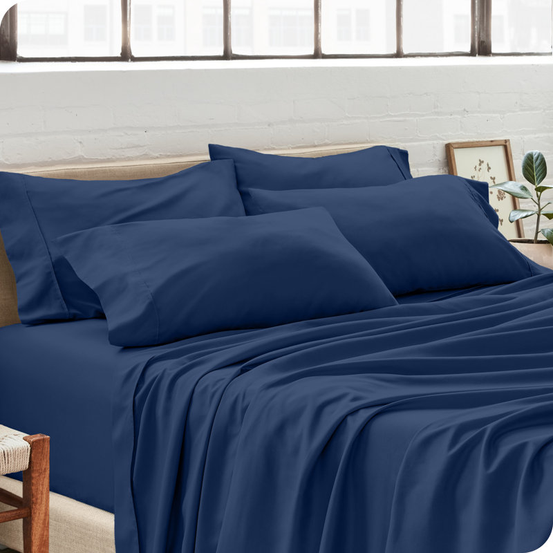 Ultra-Soft Microfiber Pillowcase, Dark Blue, 4 King Pillowcases