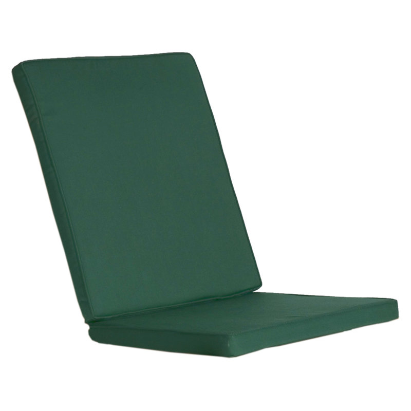 Java Teak Outdoor 2'' Adirondack Chair Seat / Back Cushion, Green
