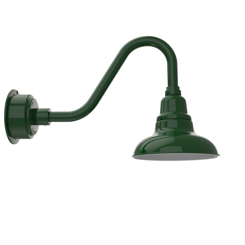 Luminaire de grange d’extérieur à del Idella, Vert rétro, H 16 po x l 8 po x P 24 po