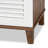 Coolidge 3-Door Shoe Cabinet in Two-Tone White and Walnut Finish, 44.75'' H X 28.5'' W X 12.25'' D-1571842455